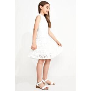 Bardot | Dresses | Bardot Junior Size 7 Ivory Elise Lace Dress Skater Skirt  Sleeveless I30 | Poshmark